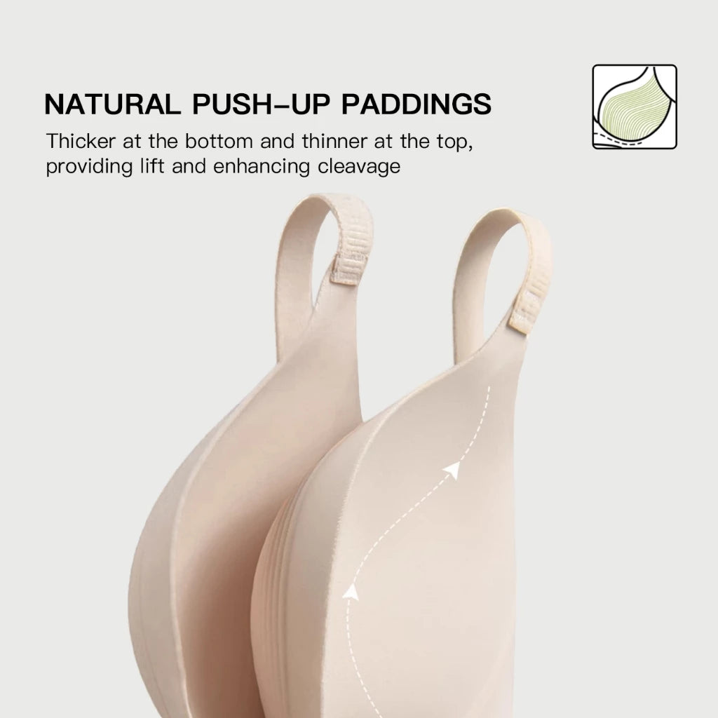 ecora | Lift Up Seamless Bra, Natural Push-up Bra, Butterly Soft Fabric, Wire-Free