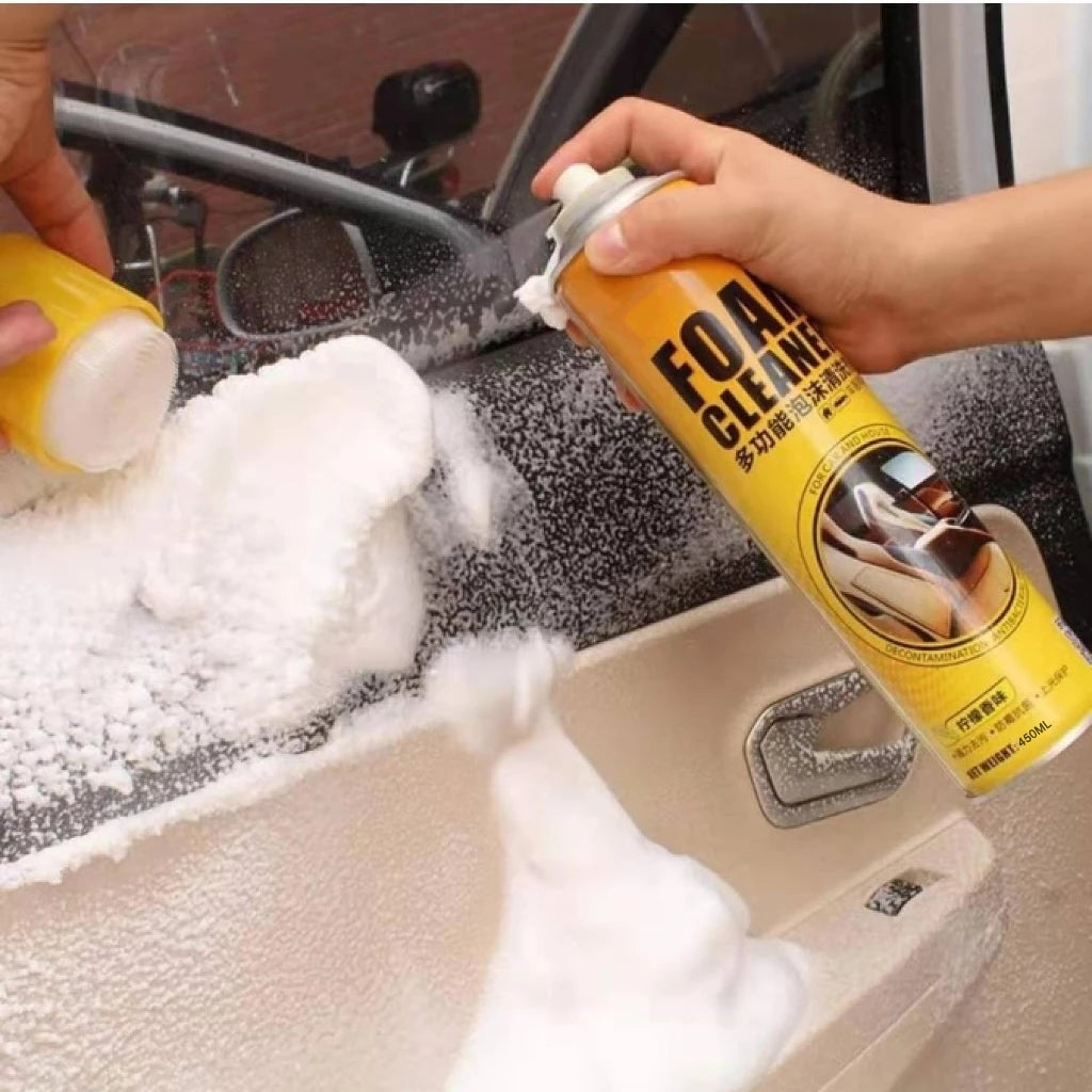 Foam Cleaner Spray 450ml Car Wash Clean MultiFunctional Strong Decontamination Motor