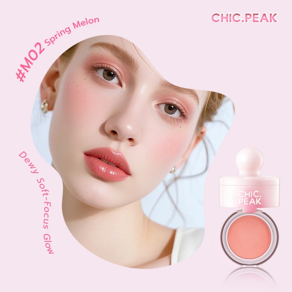 CHIC.PEAK Make up Blush Mud Airy Matte Long Lasting Waterproof Cream Blush Natural Korean Glow