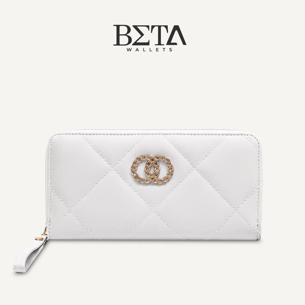 BETA Long Wallet For Women Luxury Retro Minimalist Card Holder Coin Purse Mobile Phone Bag AY2009
