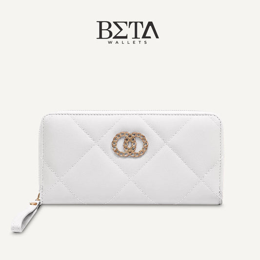 BETA Long Wallet For Women Luxury Retro Minimalist Card Holder Coin Purse Mobile Phone Bag AY2009