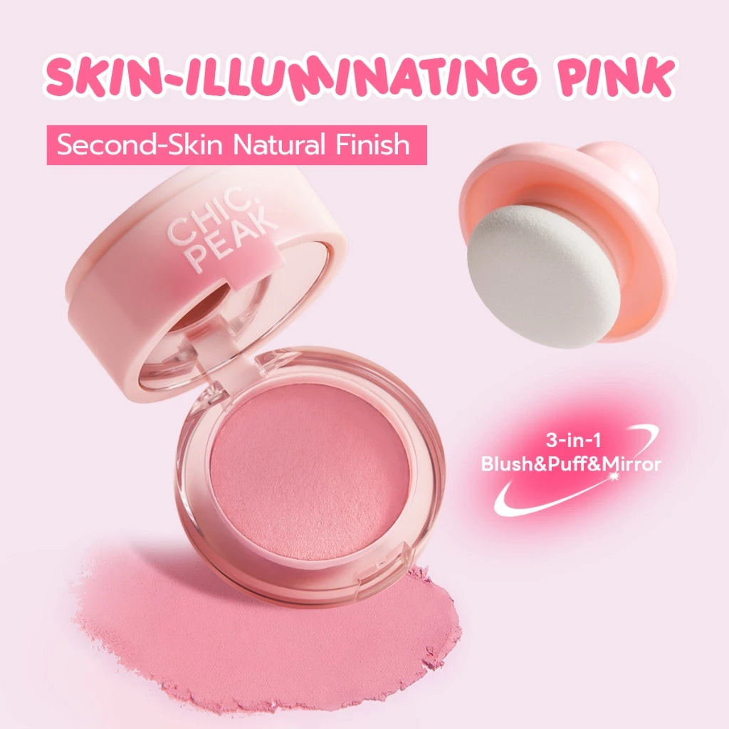 CHIC.PEAK Make up Blush Mud Airy Matte Long Lasting Waterproof Cream Blush Natural Korean Glow