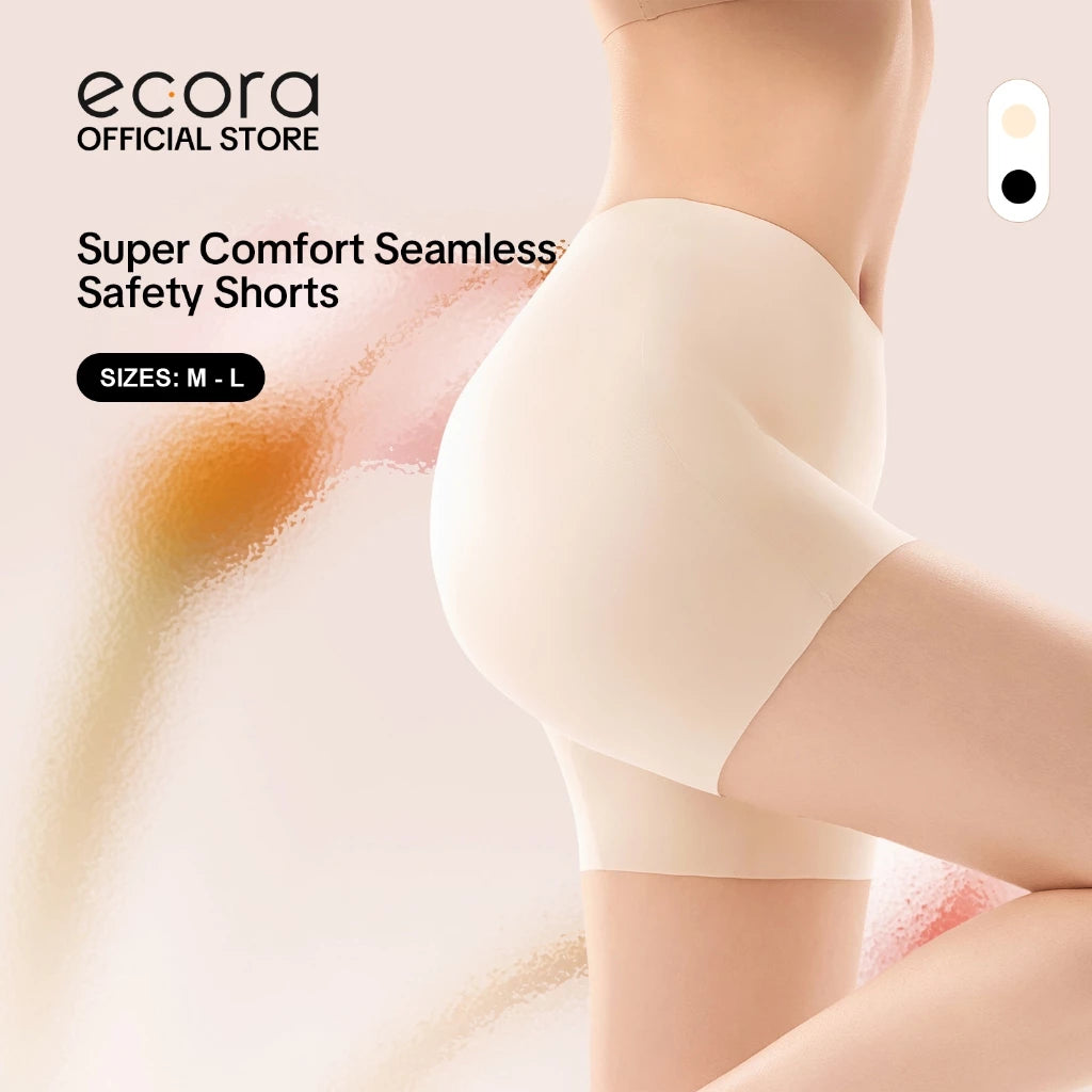 BUY 1 TAKE 1 [New release] ecora Super Comfort Seamless Safety Short, Anti-roll Edge Seamless High-waist