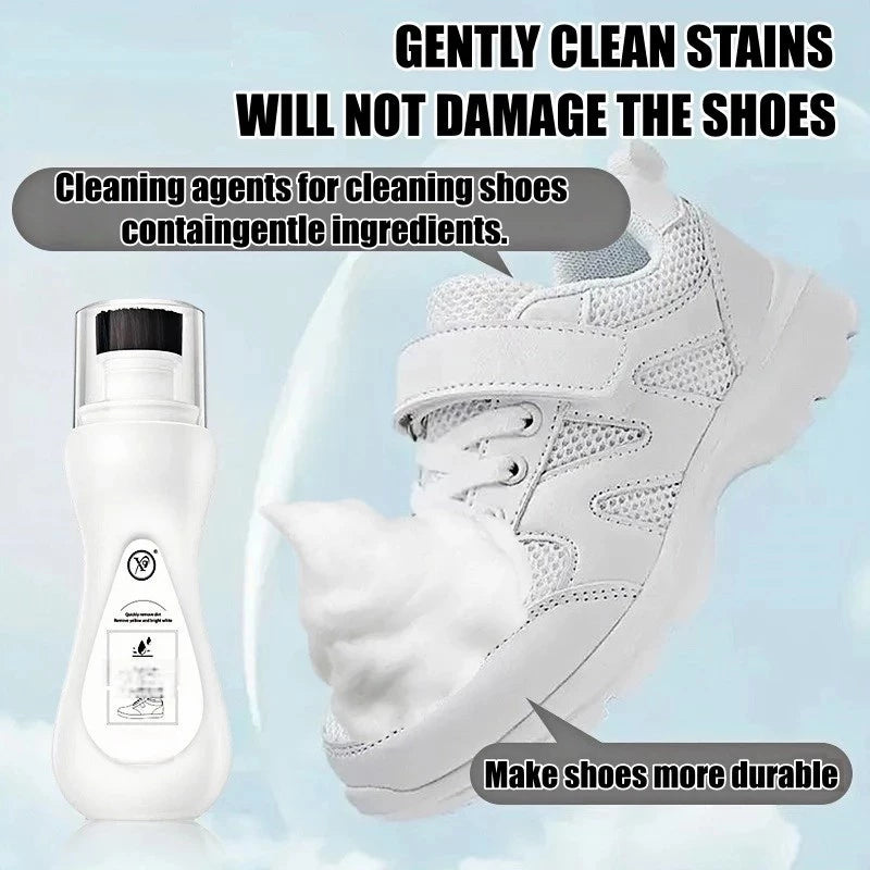 White Shoe Cleaning Foam With Built-in Brush Convenient And Quick Cleaning Foam Cleansing 100ml