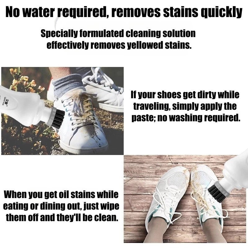 White Shoe Cleaning Foam With Built-in Brush Convenient And Quick Cleaning Foam Cleansing 100ml