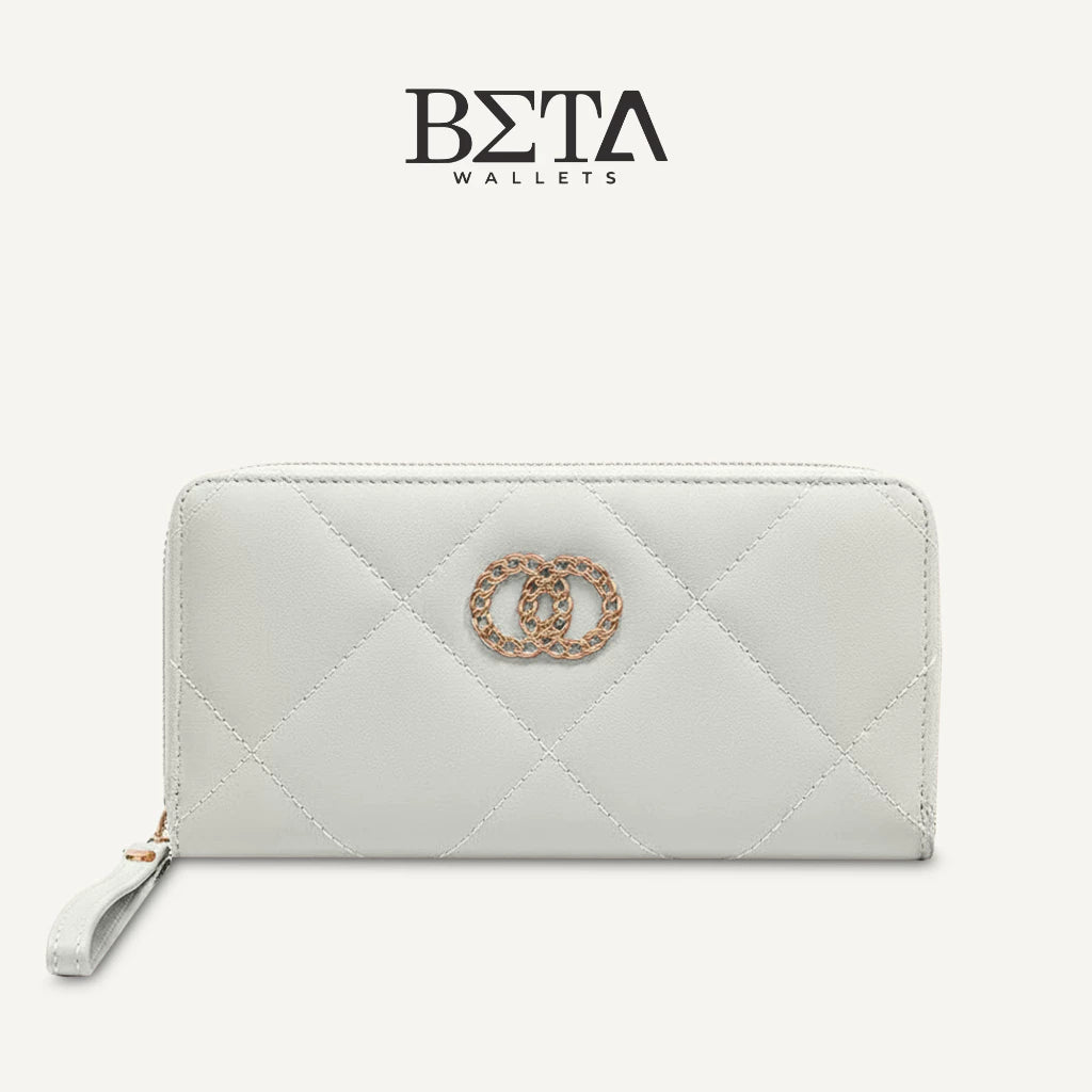 BETA Long Wallet For Women Luxury Retro Minimalist Card Holder Coin Purse Mobile Phone Bag AY2009