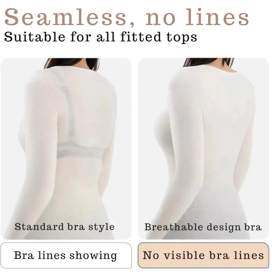 ADORE Women's Seamless Bra, Push Up Bra, 2.5CM Water-Drop Padding, Breathable Design