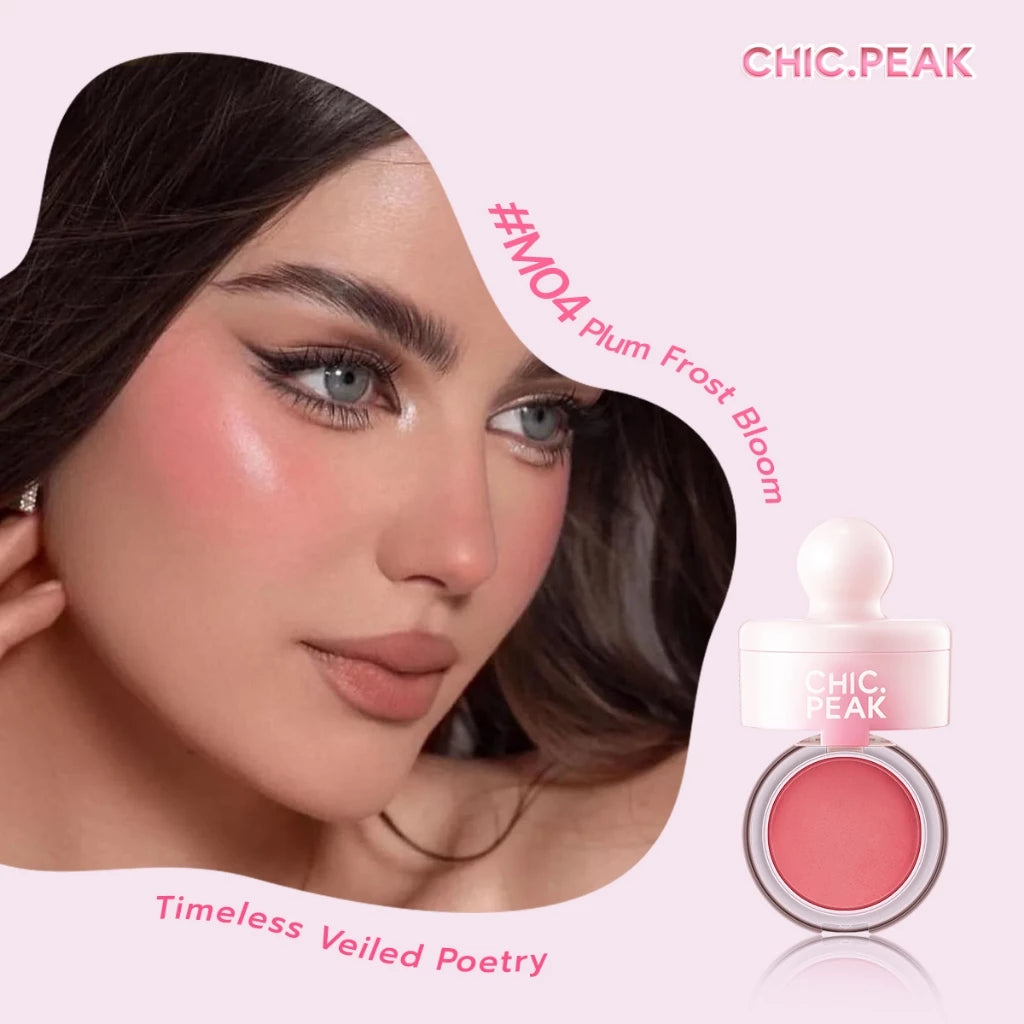 CHIC.PEAK Make up Blush Mud Airy Matte Long Lasting Waterproof Cream Blush Natural Korean Glow