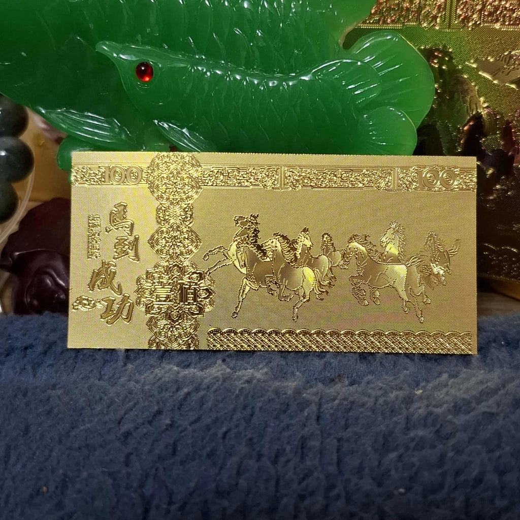 BUY 1 TAKE 3 Lucky Charm 2026 Year Of The Horse Golden Money Foil Big, Money Foil Small, Red Bracelet, Lucky Coin For Money Prosperity Good Fortune Gift