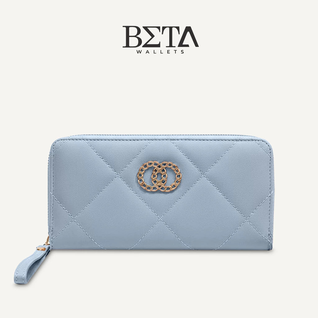 BETA Long Wallet For Women Luxury Retro Minimalist Card Holder Coin Purse Mobile Phone Bag AY2009