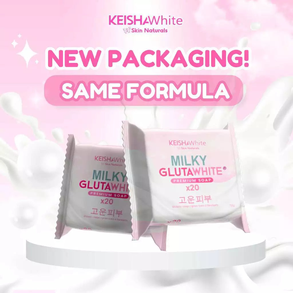 MILKY GLUTA WHITE X20 EXTREME WHITENING SOAP Dark Spot, Scars, Pimple BY KEISHA WHITE