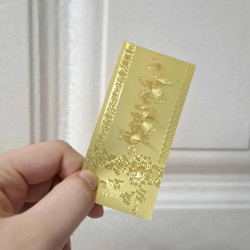 BUY 1 TAKE 3 Lucky Charm 2026 Year Of The Horse Golden Money Foil Big, Money Foil Small, Red Bracelet, Lucky Coin For Money Prosperity Good Fortune Gift