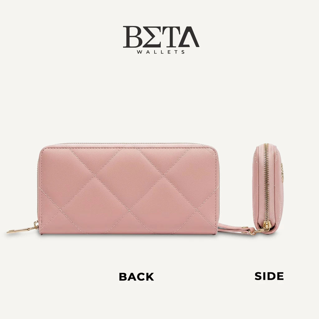 BETA Long Wallet For Women Luxury Retro Minimalist Card Holder Coin Purse Mobile Phone Bag AY2009