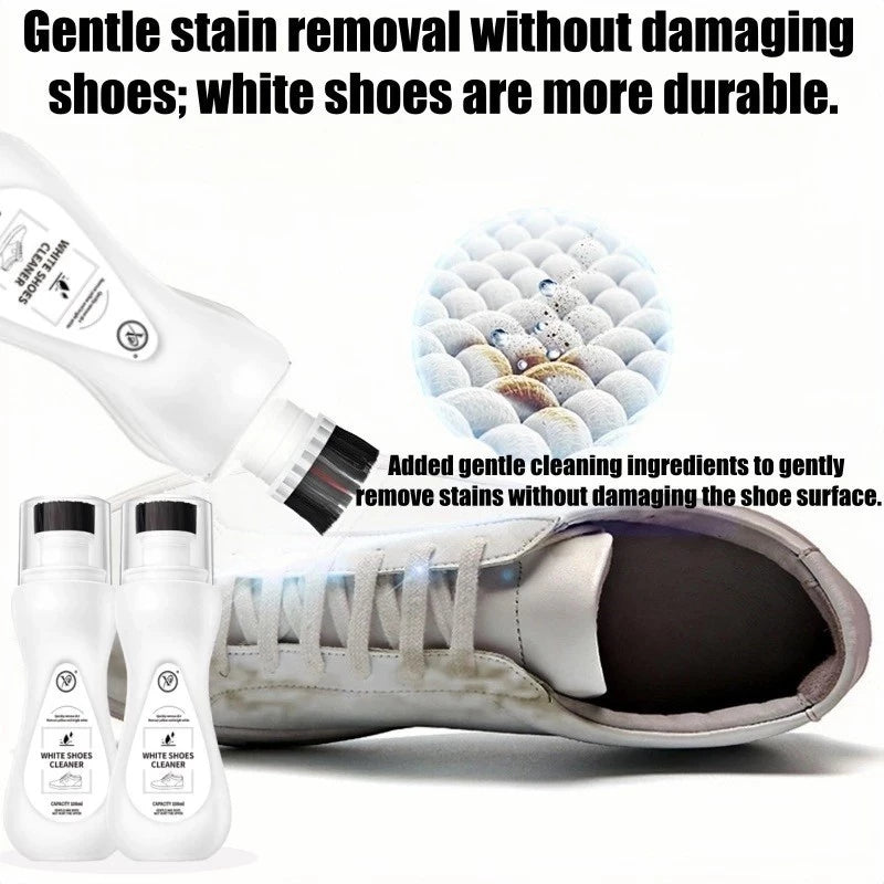 White Shoe Cleaning Foam With Built-in Brush Convenient And Quick Cleaning Foam Cleansing 100ml