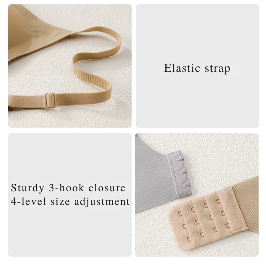 ADORE Women's Seamless Bra, Push Up Bra, 2.5CM Water-Drop Padding, Breathable Design