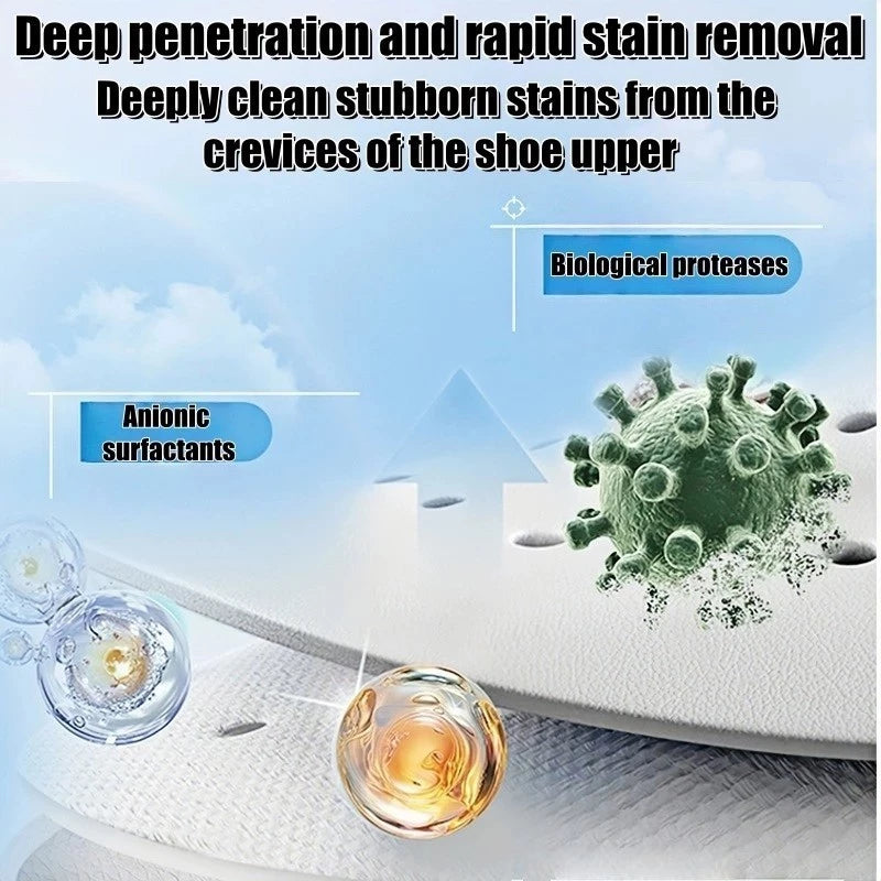 White Shoe Cleaning Foam With Built-in Brush Convenient And Quick Cleaning Foam Cleansing 100ml