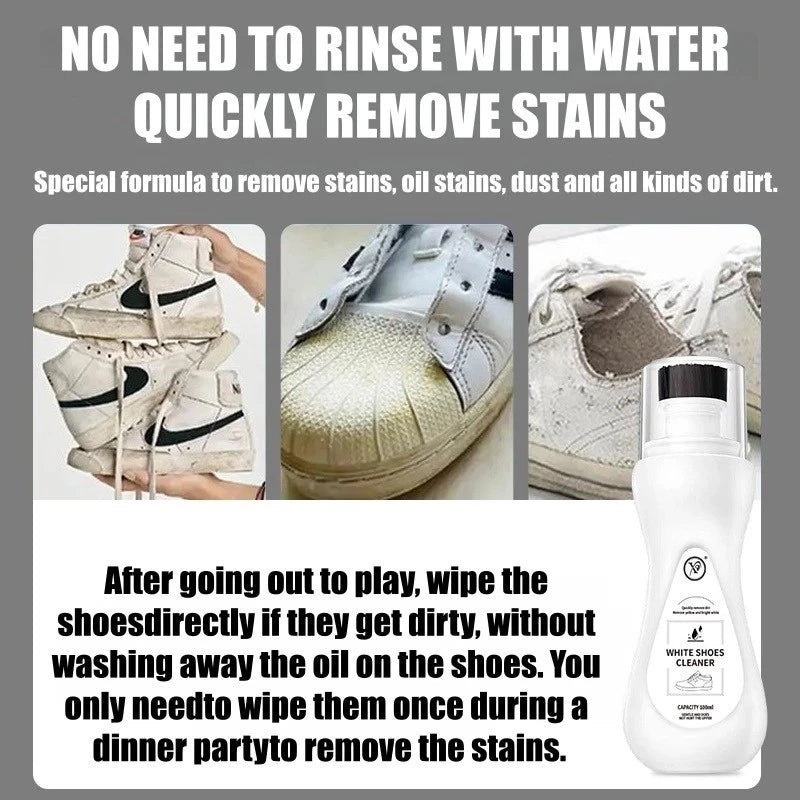 White Shoe Cleaning Foam With Built-in Brush Convenient And Quick Cleaning Foam Cleansing 100ml