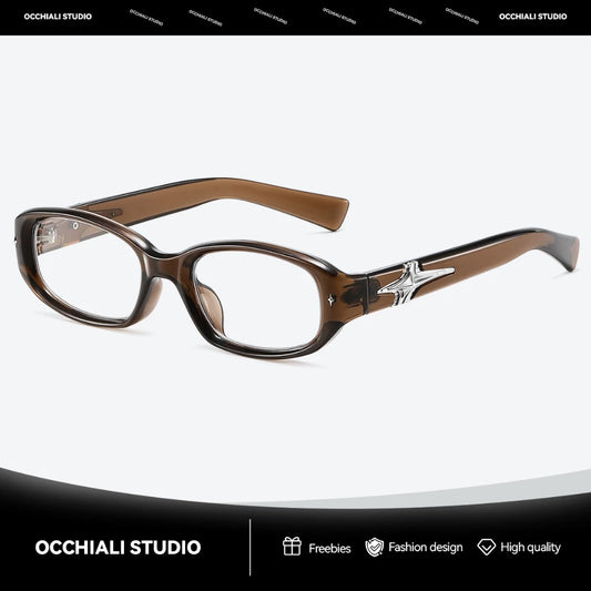 Occhiali Studio 2026 New Fashionable 3 in 1 Anti Radiation Photochromic Grade Eyeglasses Unisex