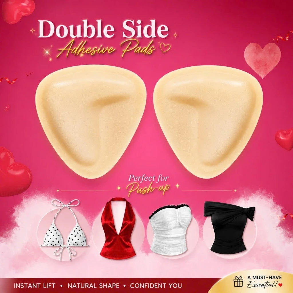 ADORE Sticky Bra Inserts Double Side Adhesive Triangle Pad Thickened Push Up Bra Chest Sticker