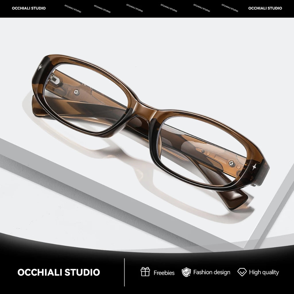 Occhiali Studio 2026 New Fashionable 3 in 1 Anti Radiation Photochromic Grade Eyeglasses Unisex