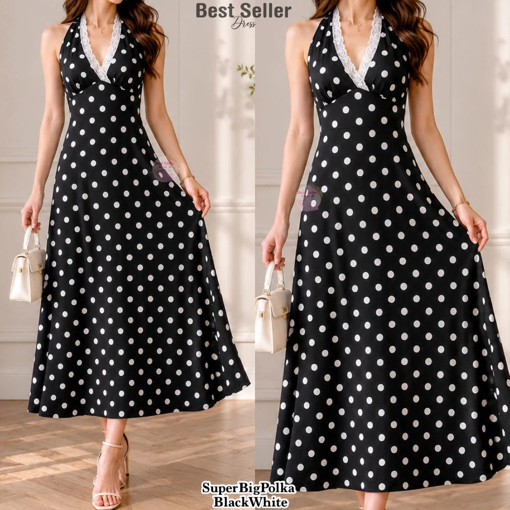 BSD Best Seller Rosalia (XS-XXL) Lace Padded Maxi Dress Casual Womenswear Summer Light Classy Crepe
