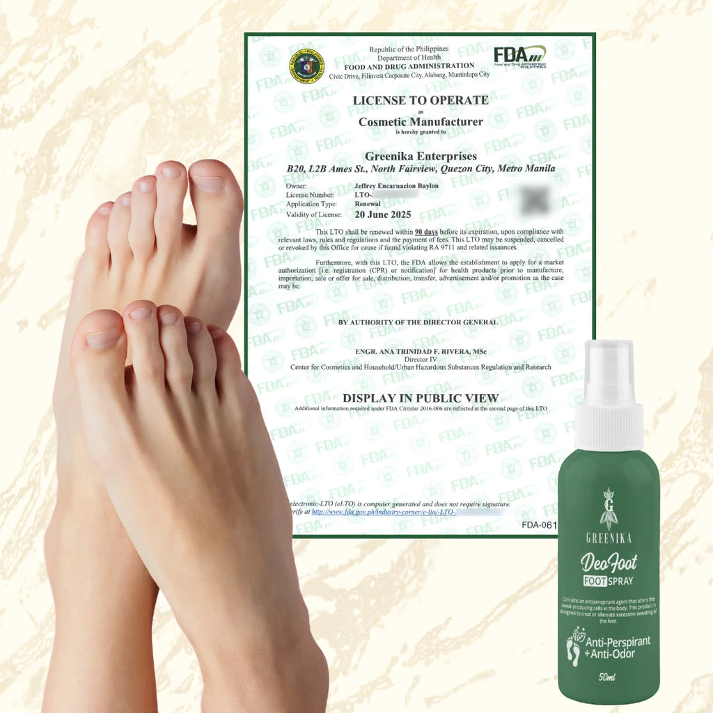 Maximo Trading Greenika DeoFoot Foot Spray Anti Odor Foot Spray Antiperspirant Anti Sweat