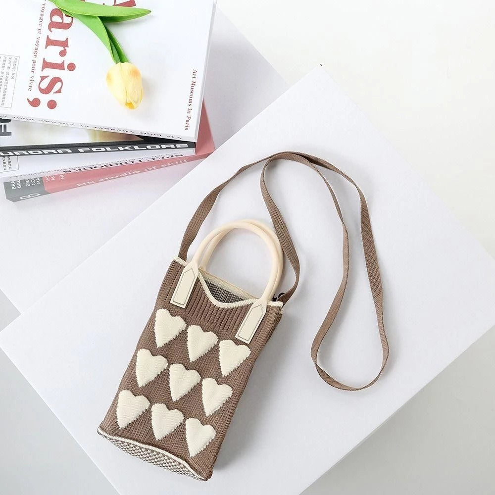 ALDAL Knit Handbag, Mini High-capacity Knot Wrist Bag, Fashion Knit Handmade Shopping Bags Women