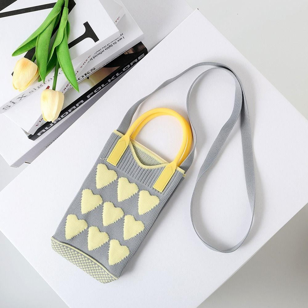 ALDAL Knit Handbag, Mini High-capacity Knot Wrist Bag, Fashion Knit Handmade Shopping Bags Women