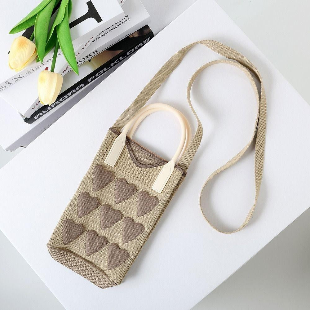 ALDAL Knit Handbag, Mini High-capacity Knot Wrist Bag, Fashion Knit Handmade Shopping Bags Women