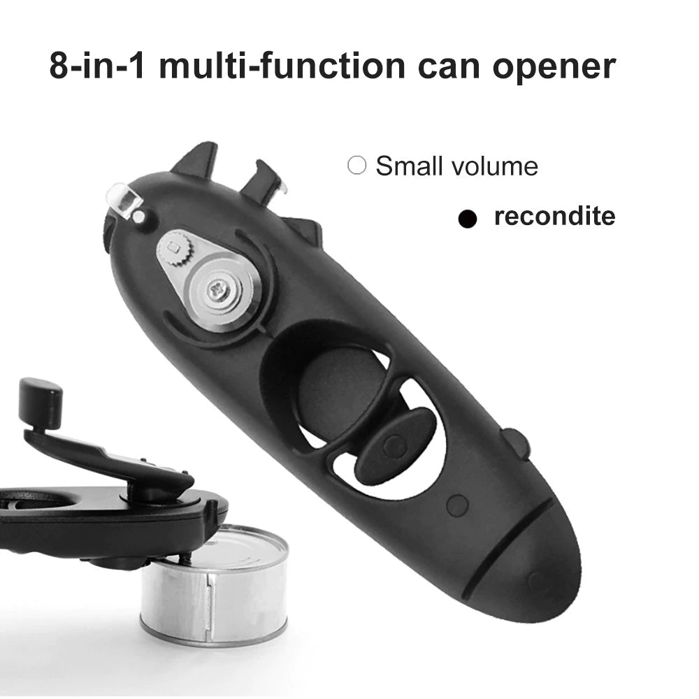 8in1 Can Opener Kitchen Portable Tool Safety Creative Multifunctional Accessorie Beer Bottle Opener