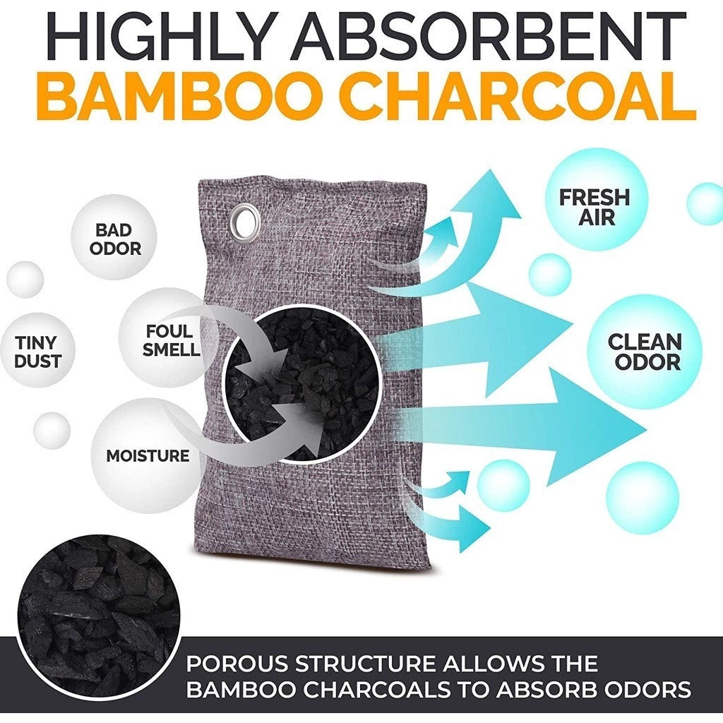 Activated Bamboo Charcoal Bag Odor Remover Air Purifying Bags Car Room Charcoal Deodorant Bag