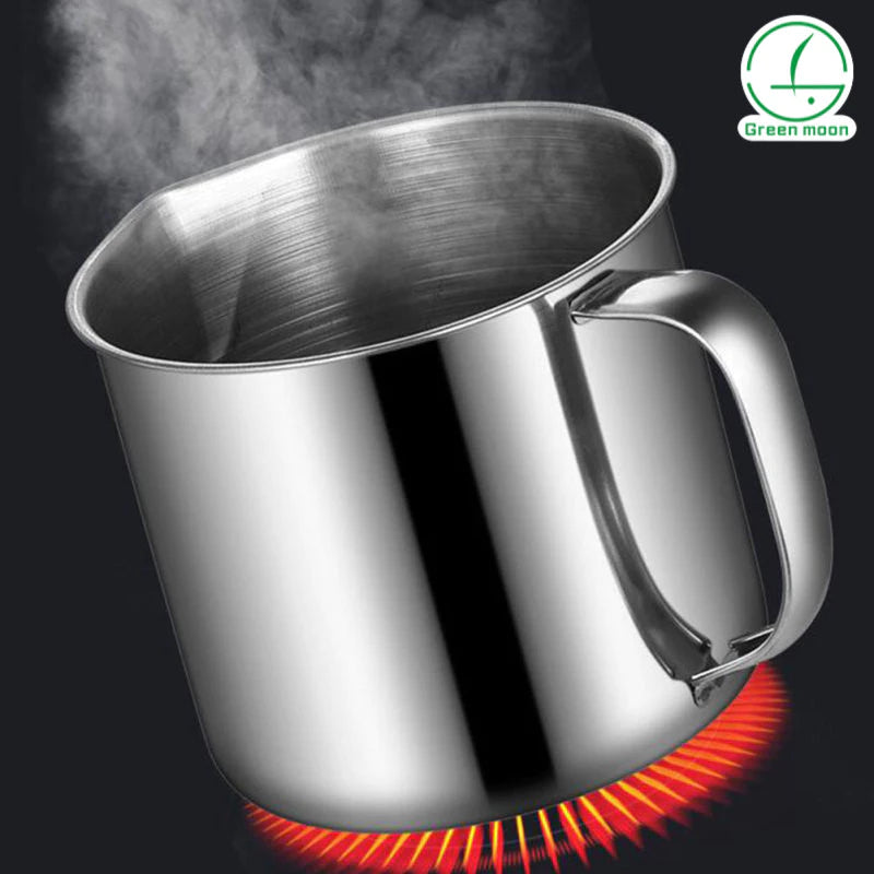 1.3L Stainless Steel Oil Pot Strainer Oil Storage Can Lid Mesh Filter Kitchen Cooking Oil Filter Cup
