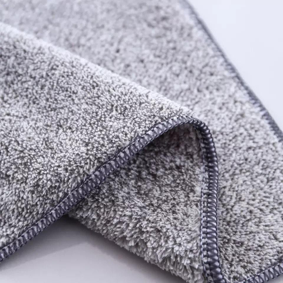Kitchen Rags Oil Free Bamboo Charcoal Fiber Dish Washing Towels Strong Cleaning Power Cloth