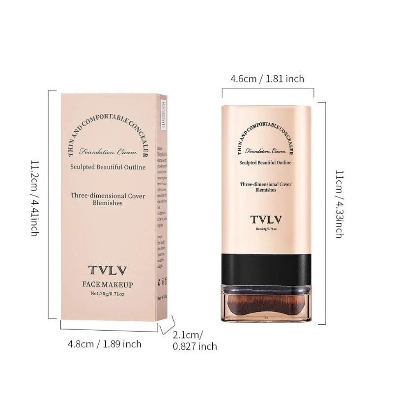 Dual-ended Eraser Foundation Stick 5 Colors Concealer Moisturizing Long Lasting Portable Design