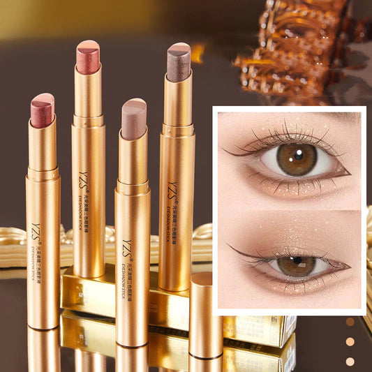YZS Three-color Eyeshadow Stick Pearl Glitter Contour Matte Natural
