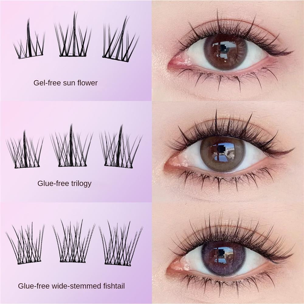 BQI 100-120 Cluster False Eyelashes With Glue Self-Adhesive New Upgraded Softer Lashes Glue-Free 10-12mm