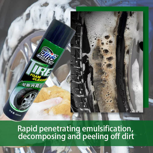 Tire Foam Cleaner Car Tire Black Retreading Maintenance Motor Tire Spray Foam Cleaner Polish 600ML