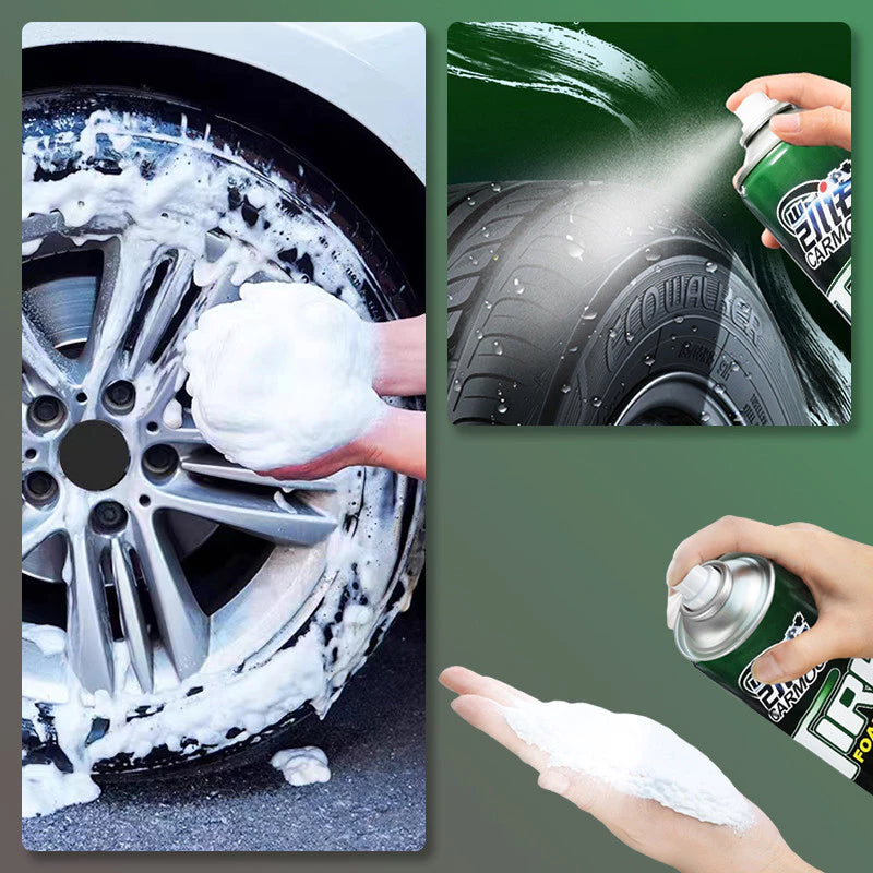 Tire Foam Cleaner Car Tire Black Retreading Maintenance Motor Tire Spray Foam Cleaner Polish 600ML