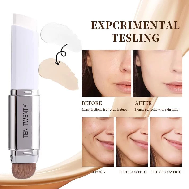 TEN TWENTY 2 in 1 Color Changing Foundation Stick Coverage Lasting Waterproof Makeup Base Concealer