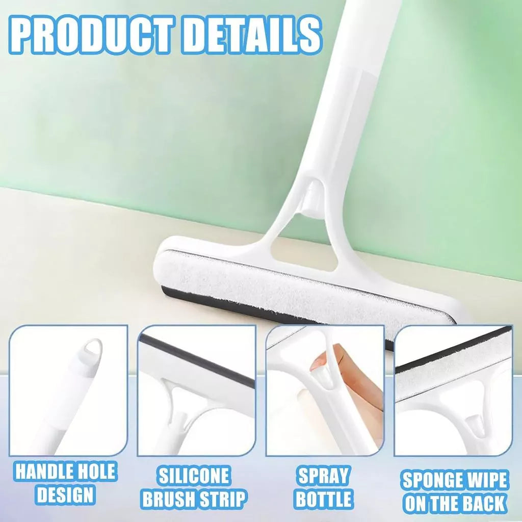 3 in 1 Window Cleaning Scraper,White 3 in 1 Spray Squeegee