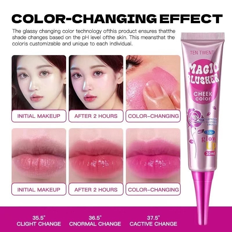 Buy 1 Take 1 TEN TWENTY Magic Color Changing Blusher and Kiss Waterproof Long Lasting Cheek Makeup
