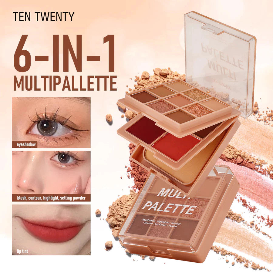 TEN TWENTY Multi Makeup Palette, Eyeshadow Blush Contour & Highlighter All-in-One