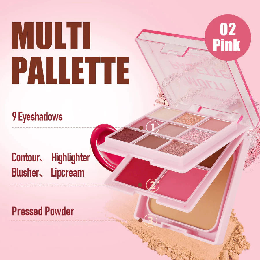 TEN TWENTY Multi Makeup Palette, Eyeshadow Blush Contour & Highlighter All-in-One