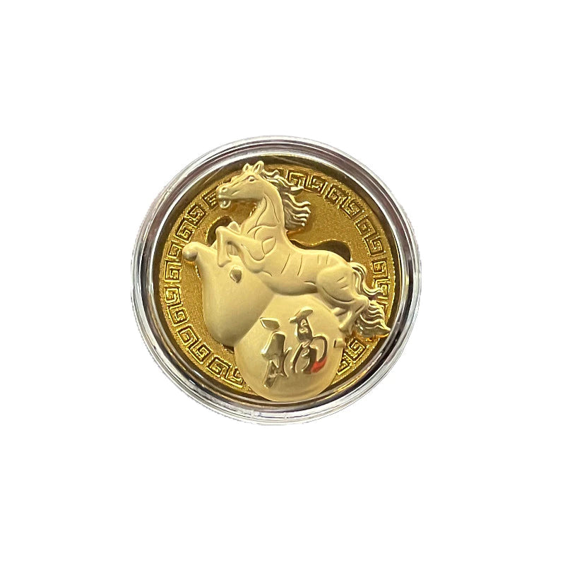 BUY 1 TAKE 3 Lucky Charm 2026 Year Of The Horse Golden Money Foil Big, Money Foil Small, Red Bracelet, Lucky Coin For Money Prosperity Good Fortune Gift