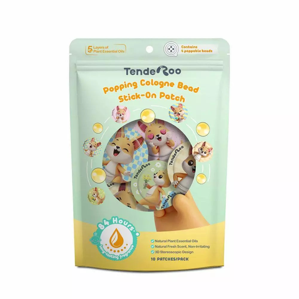 Tenderoo Citronella Patch Popping Cologne Bead Stick-On Patch Natural Essential Oils Long-Lasting