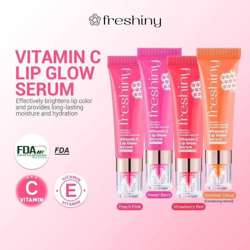 Freshiny Vitamin C Lip Care Serum 8G*1Pcs | Ph-Sensing Color + Moisturizing Camellia