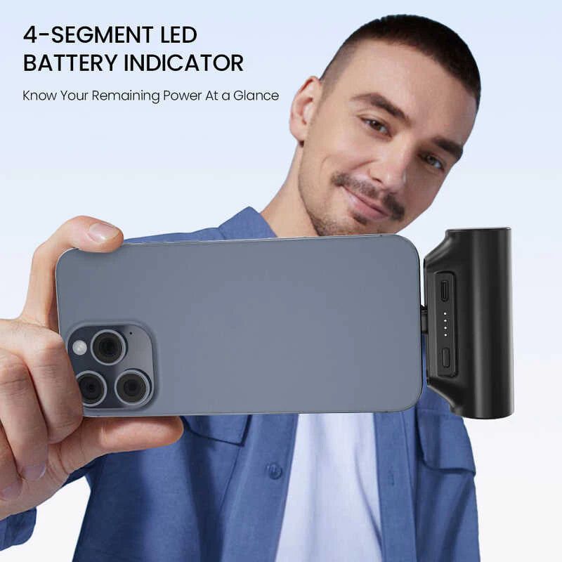 Orashare Pnc03 3000Mah Super Mini Capsule Fast Charging Powerbank With Type-C/Iph Port Portable