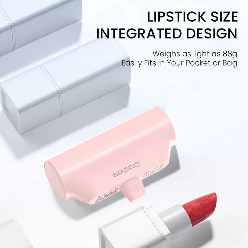 Orashare Pnc03 3000Mah Super Mini Capsule Fast Charging Powerbank With Type-C/Iph Port Portable