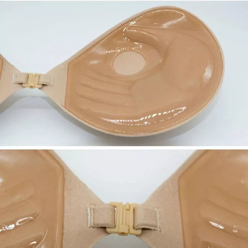 Women's Invisible Bra Stickers - Strapless, Thickened & Breathable, Seamless Gathered Design