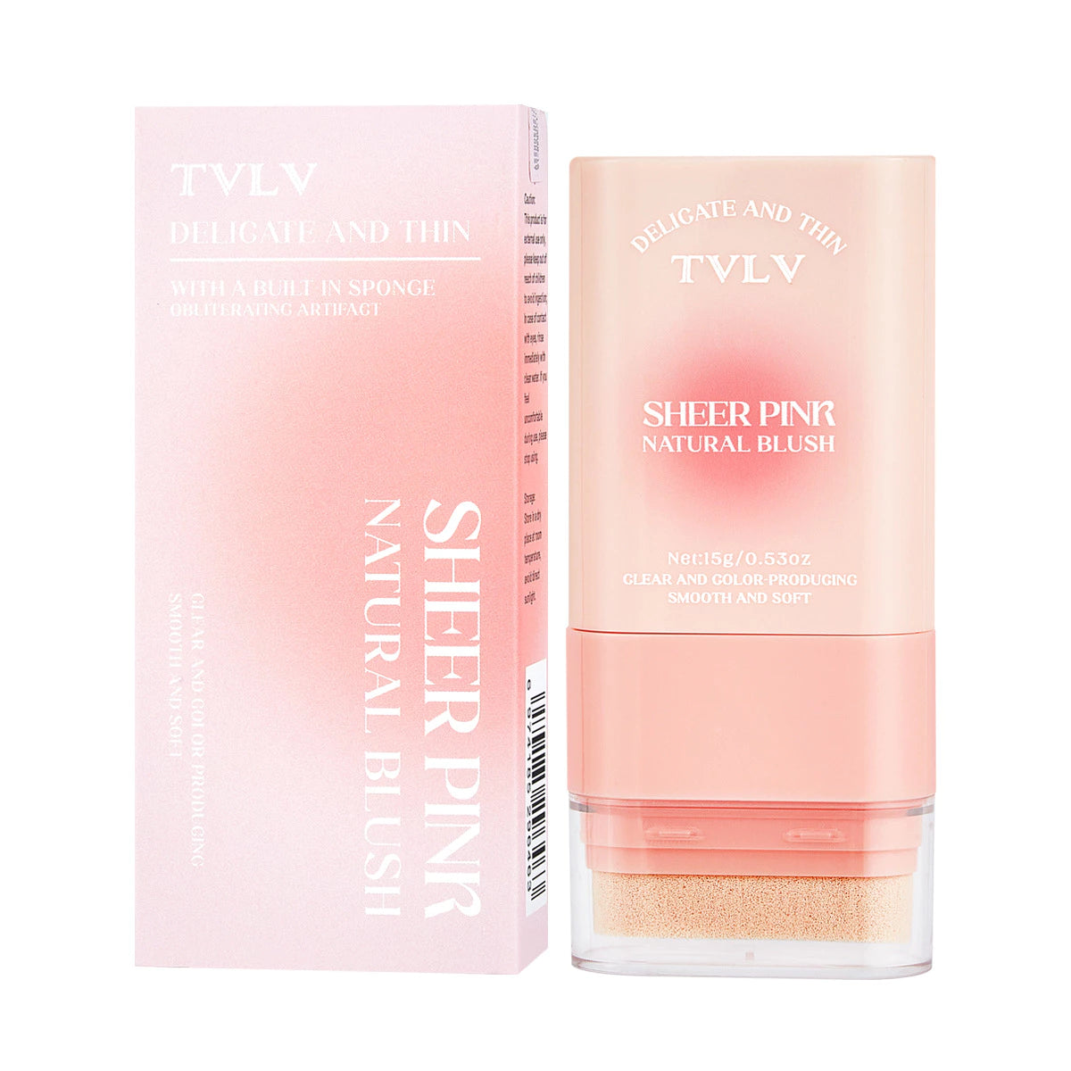 TVLV Matte 6-Shade Solid Blush Stick 15g Natural Nude Makeup Lipstick Multi-Use Waterproof Sweat-Resistant Rouge Cream